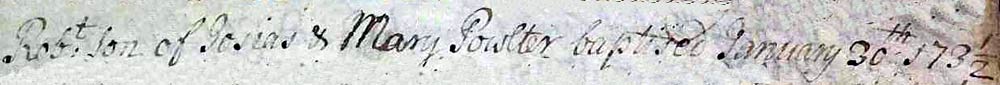 Robert Poulter 1732