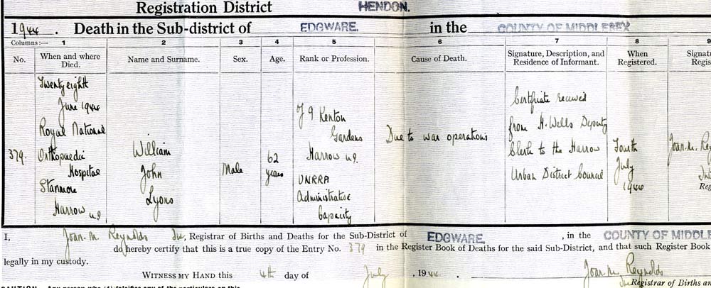 william John Lyons death cert.